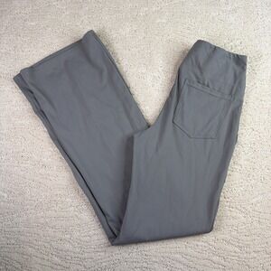 NEW Women's Halara Small Grey High Rise Flare Pull On Business Pants Pockets